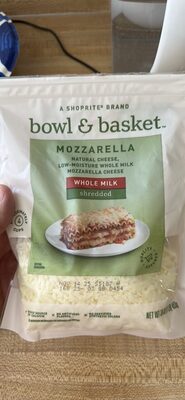 Bowl & Basket Shred Moz Natural Cheese Whole milk