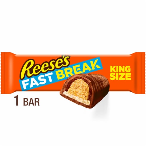 REESE'S FAST BREAK Chocolate Peanut Butter and Nougat King Size Candy Bar