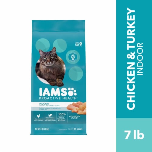 Iams Proactive Health Adult Dry Cat Food Indoor Weight Control & Hairball Care Chicken & Turkey