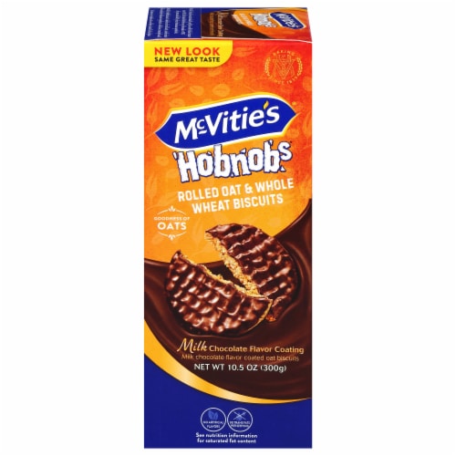 McVitie's® Hobnobs® Milk Chocolate Coated Rolled Oat & Whole Wheat Biscuits