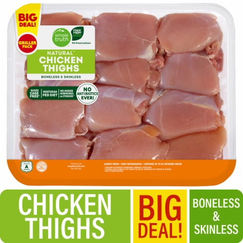 Simple Truth® Natural Boneless and Skinless Fresh Chicken Thighs Griller Pack BIG DEAL!