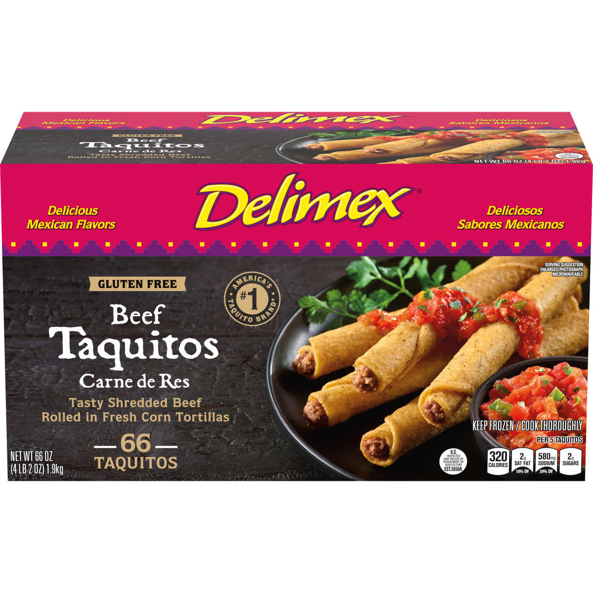 Beef Corn Taquitos Frozen Snacks