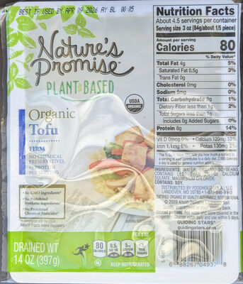 Natures Promise Organic Firm Tofu 14oz
