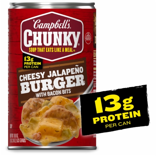 Campbell's Chunky Cheesy Jalapeno Burger with Bacon Bits Soup
