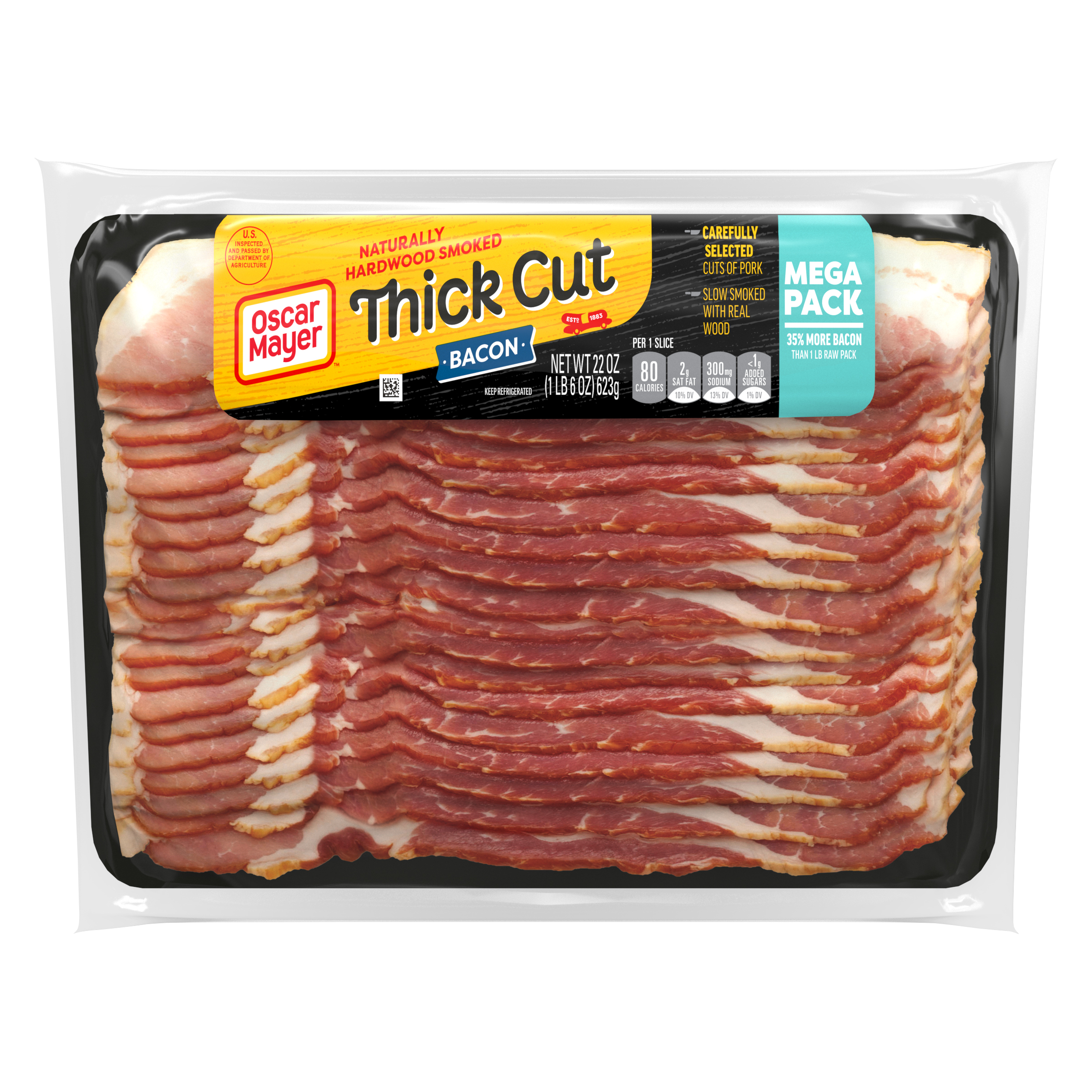 Naturally Hardwood Smoked Thick Cut Bacon Mega Pack, for a Low Carb Lifestyle