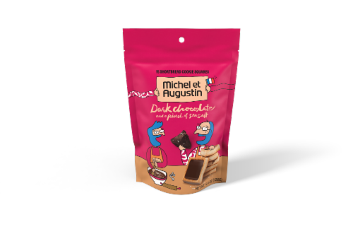 Michel et Augustin Dark Chocolate and Sea Salt Shortbread Cookie Squares