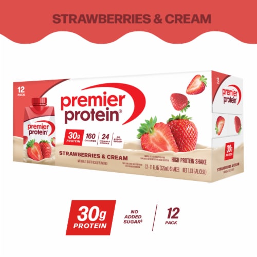 Premier Protein 30g Strawberries & Cream Protein Shake