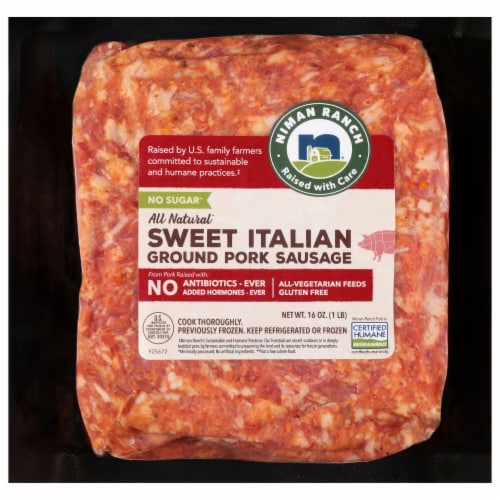 Niman Ranch, All Natural, Ground Sweet Italian Pork Sausage