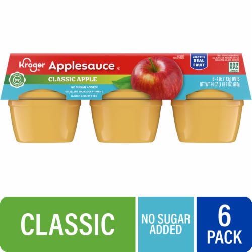 Kroger® No Sugar Added Classic Apple Applesauce Cups