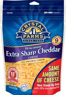 Shredded Wisconsin Extra Sharp Cheddar Cheese 8 oz