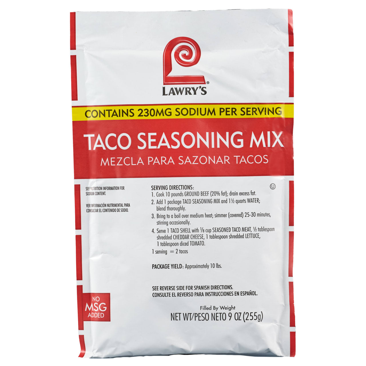 Lawry's Taco Seasoning Mix, 9.0 oz