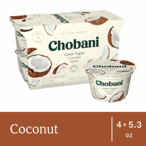 Chobani Low-Fat Coconut Blended Greek Yogurt 5.3oz 4ct