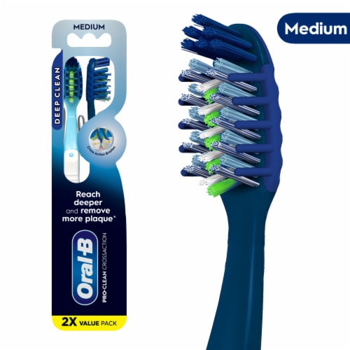 Oral-B CrossAction All In One Deep Plaque Removal Medium Toothbrushes