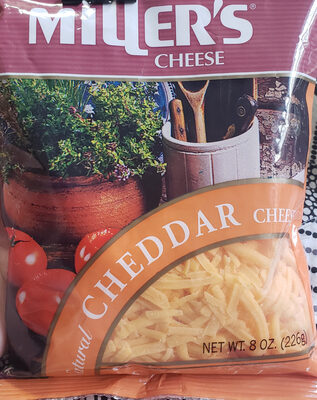 MILLER'S Shredded Cheddar Cheese 8 oz