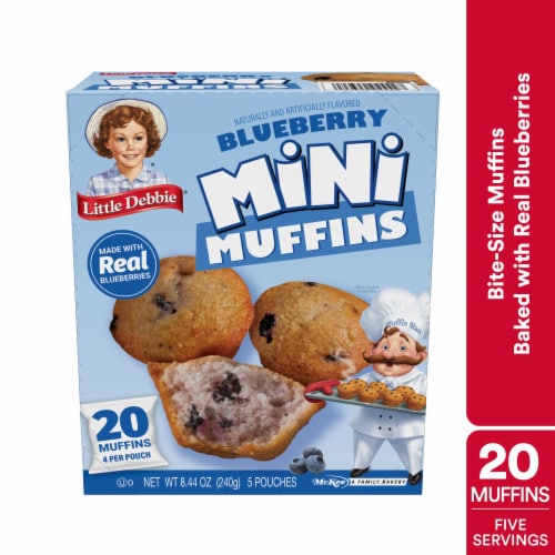 Snack Cakes, Little Debbie Family Pack Mini Muffins (Blueberry)