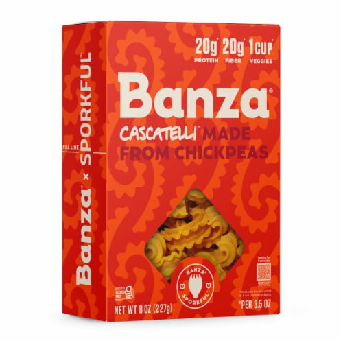 Banza Cascatelli Pasta from Chickpeas - Gluten Free, High Protein, and Lower Carb Protein Noodles