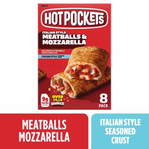 Hot Pockets Italian Style Meatballs and Mozzarella Frozen Sandwiches