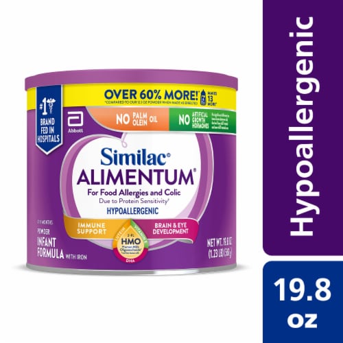 Similac Alimentum With 2'-FL HMO, Hypoallergenic Infant Formula Powder, 19.8-oz Value Can