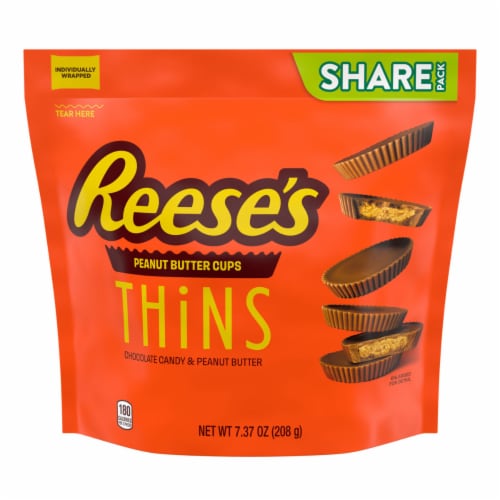 REESE'S THiNS Milk Chocolate Peanut Butter Cups Candy Share Pack
