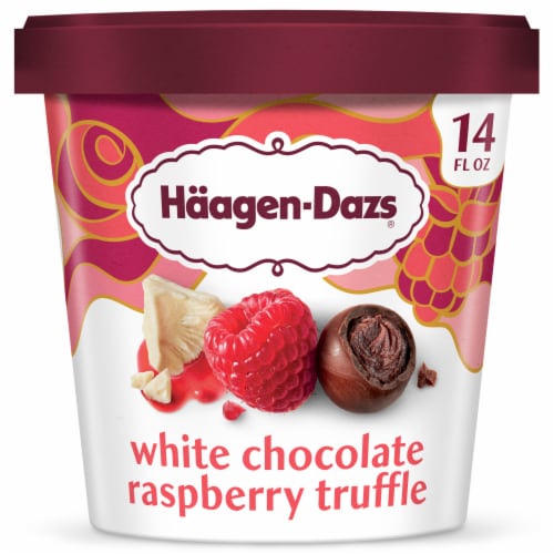 Häagen-Dazs White Chocolate Raspberry Truffle Ice Cream, 14 Oz.