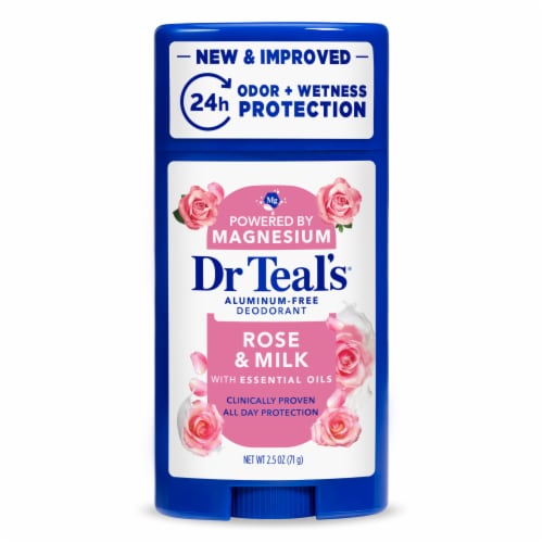 Dr Teal's® Aluminum-Free Rose & Milk Deodorant, with Essential Oils