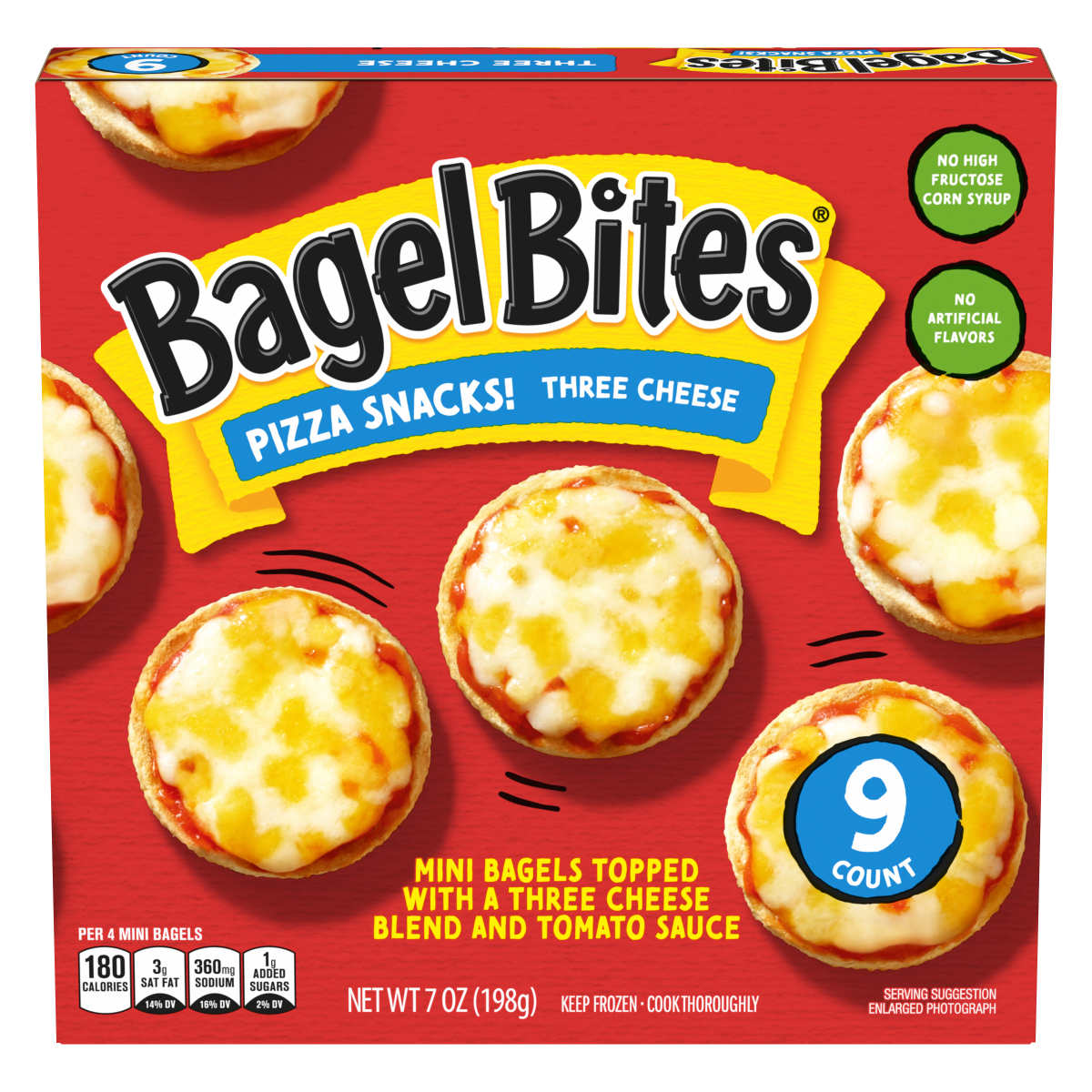 Three Cheese Mini Pizza Bagel Frozen Snacks