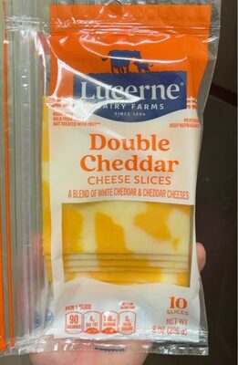 LUCERNE CHEESE DOUBLE CHEDDAR SLICED