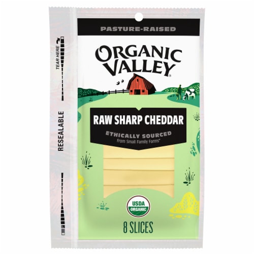 Organic Valley® Organic Raw Sharp Cheddar Cheese Slices, 6 oz