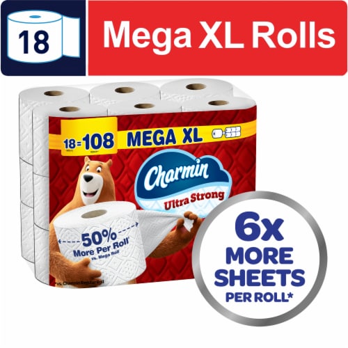 Charmin Ultra Strong Toilet Paper 18 Mega XL Rolls