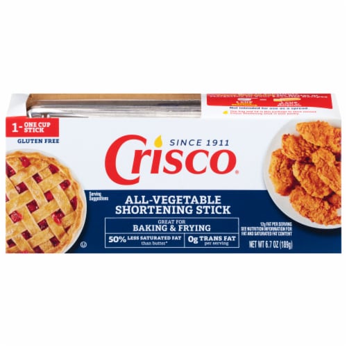 Crisco All-Vegetable Shortening Stick, 1 Each, Gluten Free, Kosher, 6.7 oz