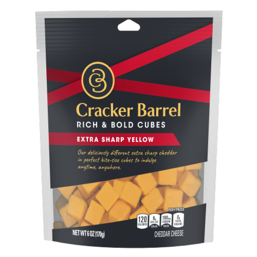 Cracker Barrel Extra Sharp Cheddar Cheese Cubes Bag