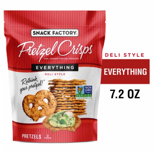 Snack Factory Everything Pretzel Crisps 7.2 OZ Resealable Bag