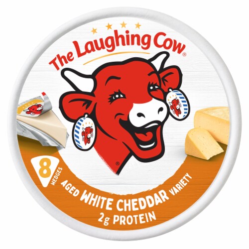 The Laughing Cow® Creamy White Cheddar Variety Spreadable Cheese Wedges, 5.4 oz Box (8 Count)