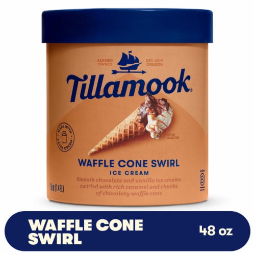 Tillamook Waffle Cone Swirl Ice Cream Tub