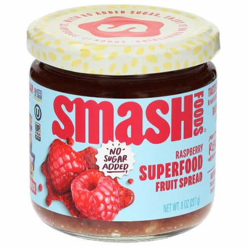 Smash Foods® No Sugar Added Raspberry Superfood Fruit Spread
