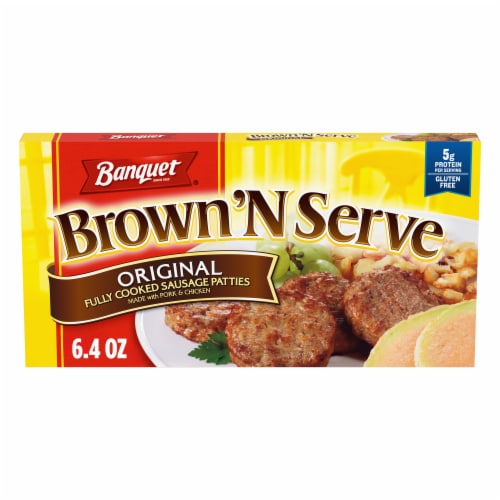 Banquet Brown'N Serve Original Fully Cooked Sausage Patties Frozen Breakfast
