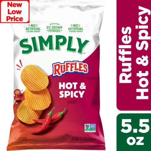 Simply Ruffles Hot and Spicy Potato Chips