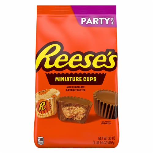 REESES MILK CHOCOLATE & PEANUT BUTTER MINIATURE CUPS PARTY PACK STAND UP BAG (CPCP)