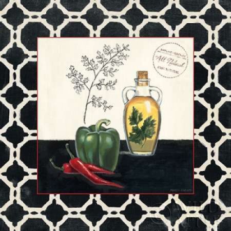 Parsley and Peppers Canvas Art - Marco Fabiano (24 X 24)