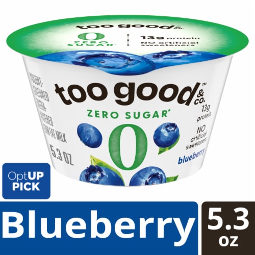 Too Good & Co. Blueberry Zero Sugar Yogurt Cultured Low Fat Milk Product Cup