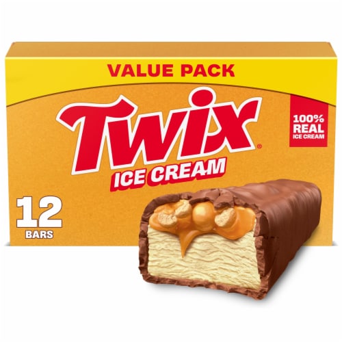 Ice Cream Bars Vanilla Caramel Chocolatey Cookie Dessert Bar Individually Wrapped