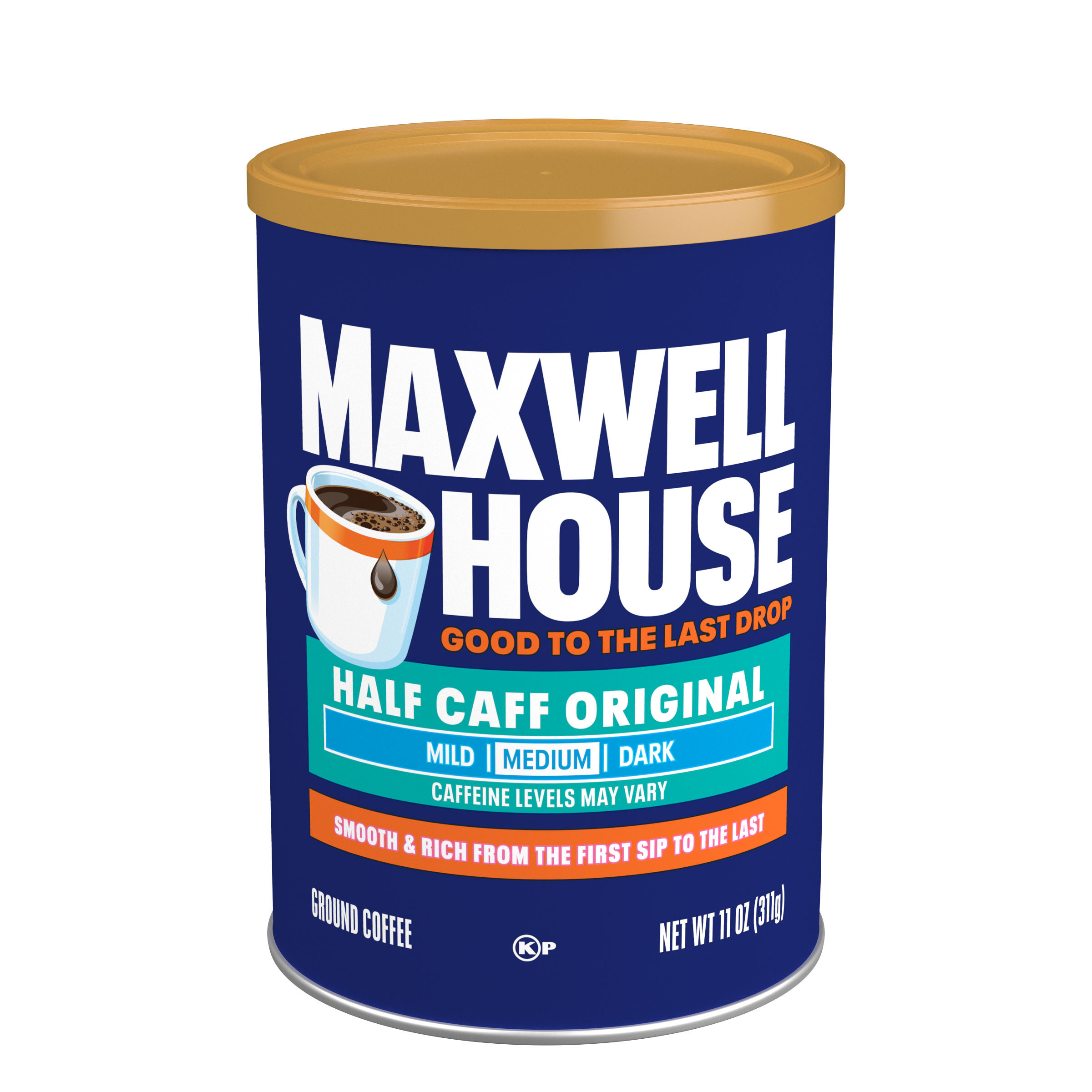 Half Caff Medium Roast Ground Coffee - Caffeine levels may vary