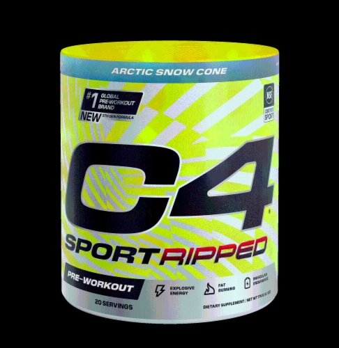 C4® Sport Ripped Arctic Snow Cone Pre-Workout Powder