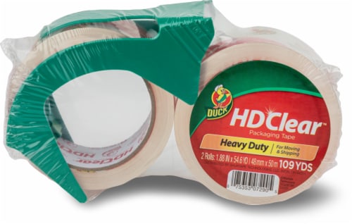 Duck® HD Clear Heavy-Duty Packaging Tape & Dispenser