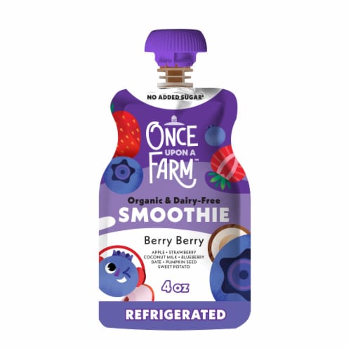 Once Upon a Farm Organic Berry Dairy-Free Kids Smoothie Pouch, 4oz