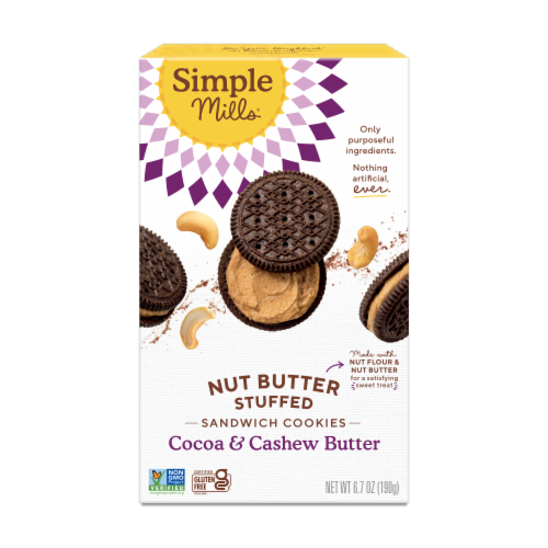 Simple Mills® Cocoa & Cashew Creme Nut Butter Stuffed Sandwich Cookies