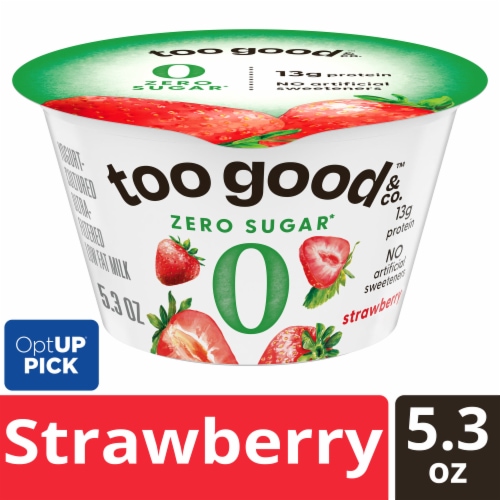 Too Good & Co. Strawberry Zero Sugar Yogurt Cultured Low Fat Milk Product Cups