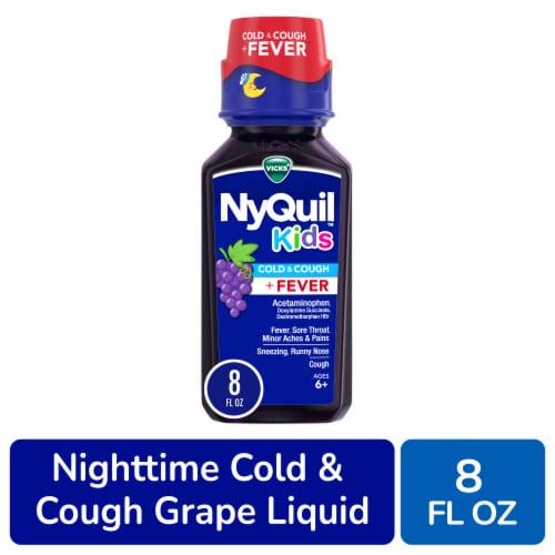 Vicks NyQuil Kids Cold & Cough + Fever Multi-Symptom Relief Grape Liquid