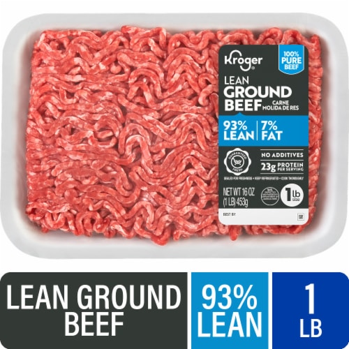 Kroger® 93/7 Ground Beef Tray 1 LB