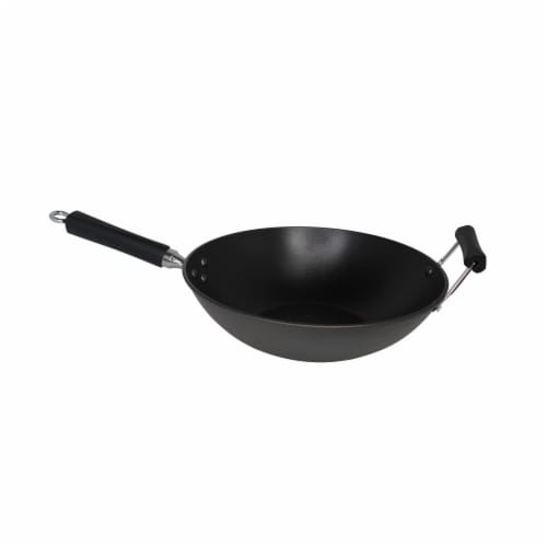 IMUSA Wok Light Cast Iron With Bakelite Handles - Black